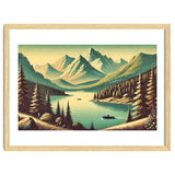 Vintage Alpine Lake Poster thumbnail