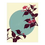 Pink flowers on a blue moon (Print Only) thumbnail