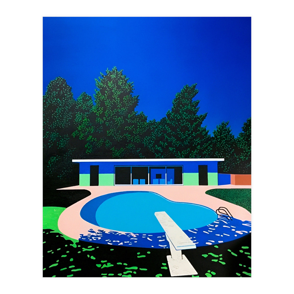 Hiroshi Nagai - Swimming Pool, City Pop At Night (Print Only)