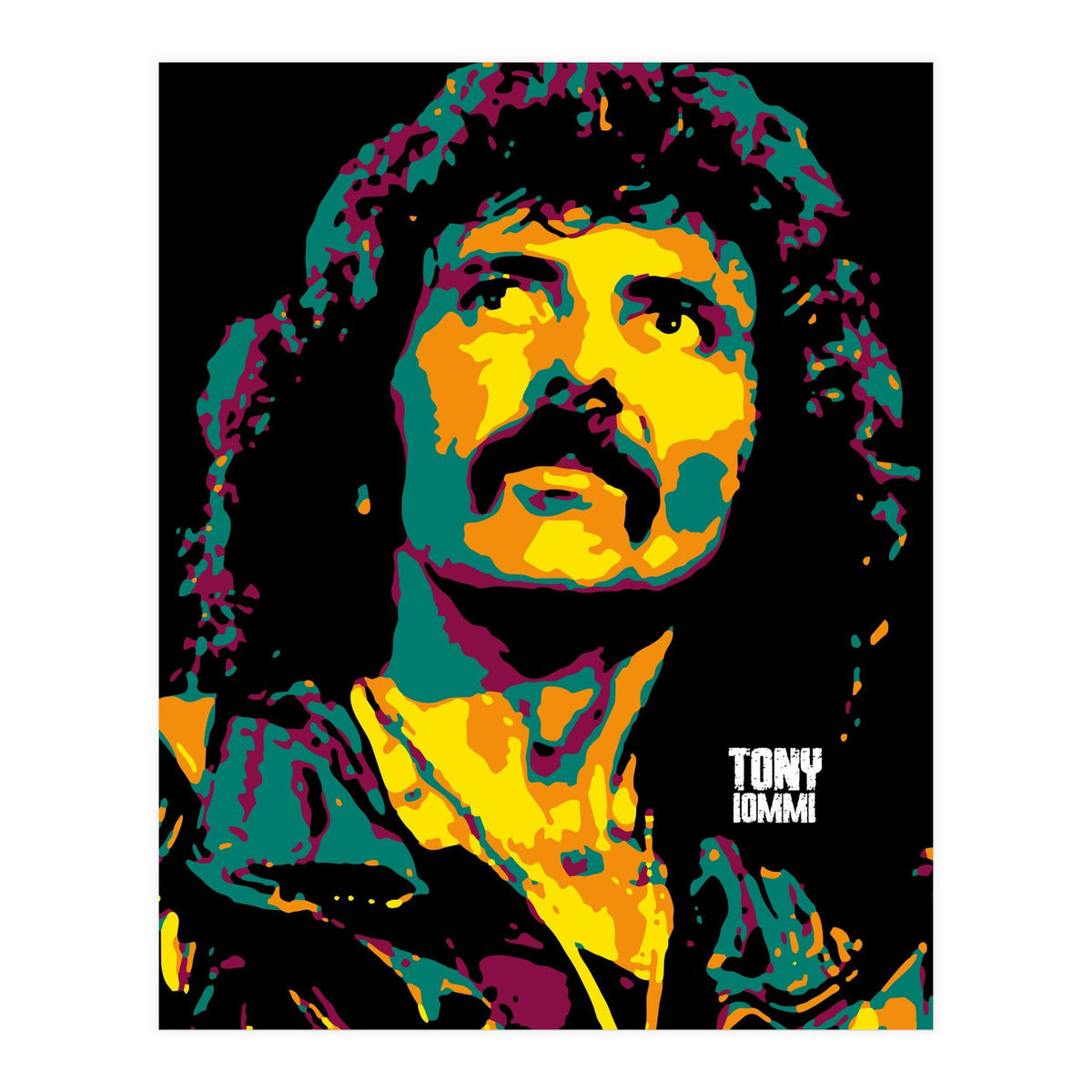 Tony Iommi Portrait Pop Art (Print Only)