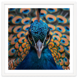 Close Up Peacock Head And Eye With Feathers thumbnail