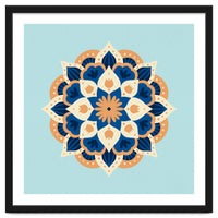 Mandala flower - orange and blue