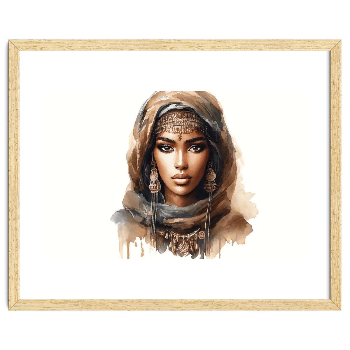 Desert Muse Watercolor Portrait
