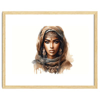 Desert Muse Watercolor Portrait