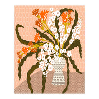 Floral Contemporary Still Life Peach Fuzz (Print Only)
