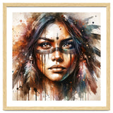 Powerful Tribal Warrior Woman Masked Gaze thumbnail