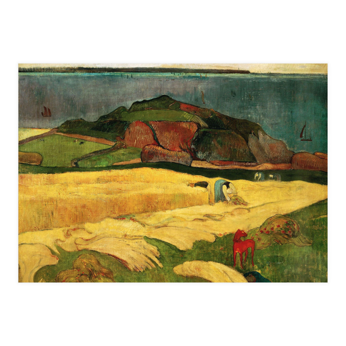 Paul Gauguin / 'Seaside Harvest', 1890, Oil on canvas, 92 × 73 cm. (Print Only)