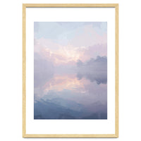 Ethereal Misty Lakeside at Dawn