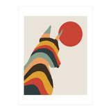 Dog Years, Rainbow Bohemian Animal, Pets Rise Dogs Retro, Eclectic Contemporary Solo (Print Only) thumbnail