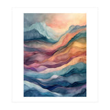 Abstract Fluid Mountain Landscape Art (Print Only) thumbnail