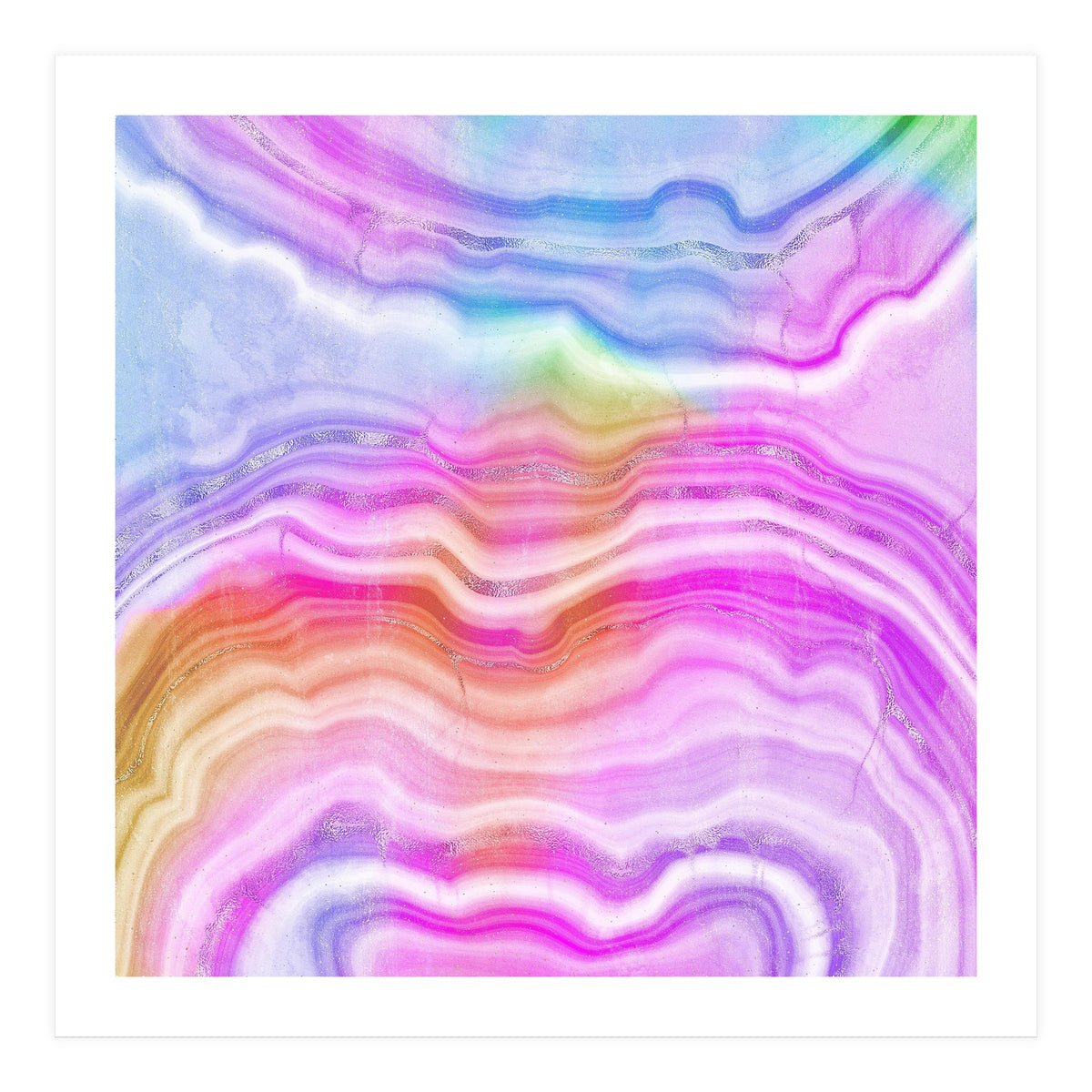 Neon Agate Texture 03  (Print Only)