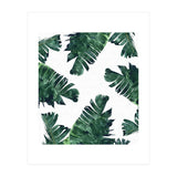 Banana Leaf Watercolor Painting, Tropical Nature Botanical Palm Illustration Bohemian Minimal Luxe (Print Only) thumbnail