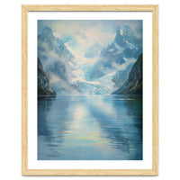 Ethereal Descent: The Glimmering Silence of the Ancient Glacial Fjord