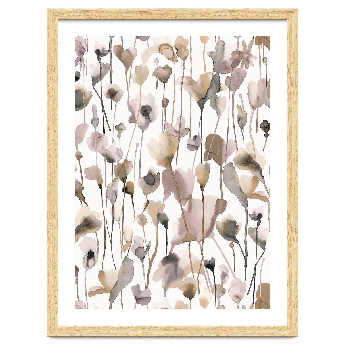Watercolour Terracotta Wild Flowers