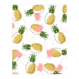 Pineapples & Pine Cones, Eclectic Tropical Nature Illustration, Quirky Fun Fruit Food Graphic Design (Print Only) thumbnail