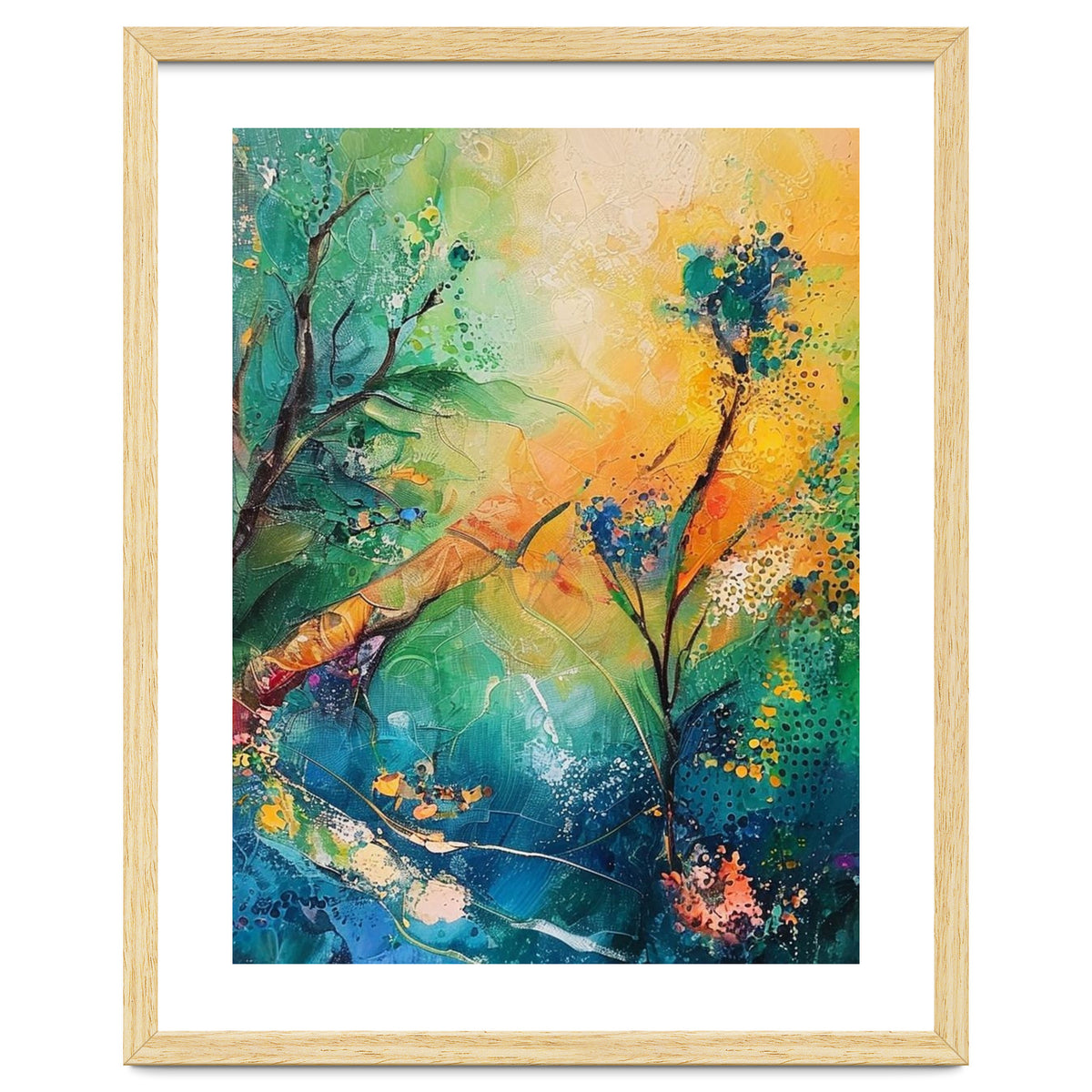 Abstract Botanical Forest Landscape