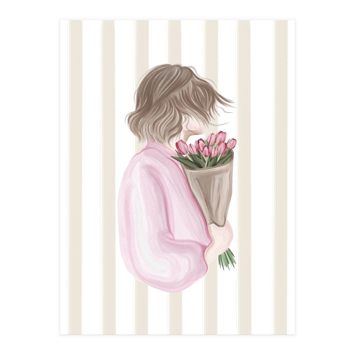 The Girl With The Tulips (Print Only)