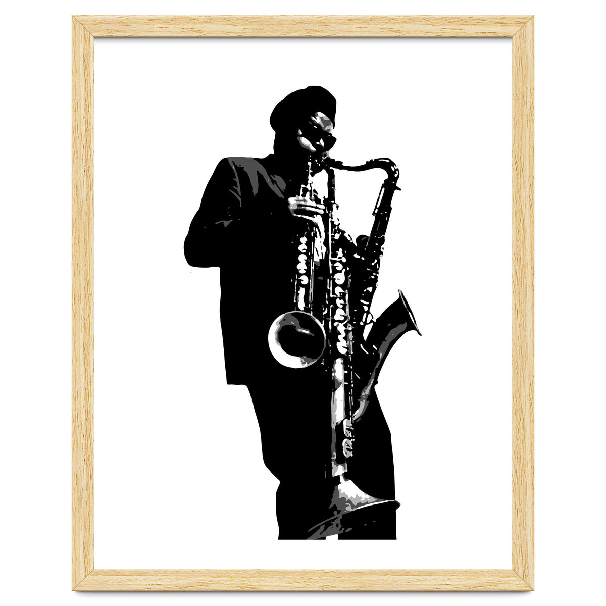 Rahsaan Roland Kirk Jazz Music Legend in Grayscale
