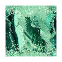 Emerald Glitter Agate Texture 03  (Print Only)