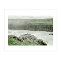 Tourists at the edge of the big river - Iceland  (Print Only)