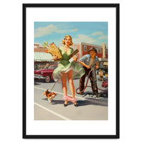 Funny Pin Up Shopping Girl