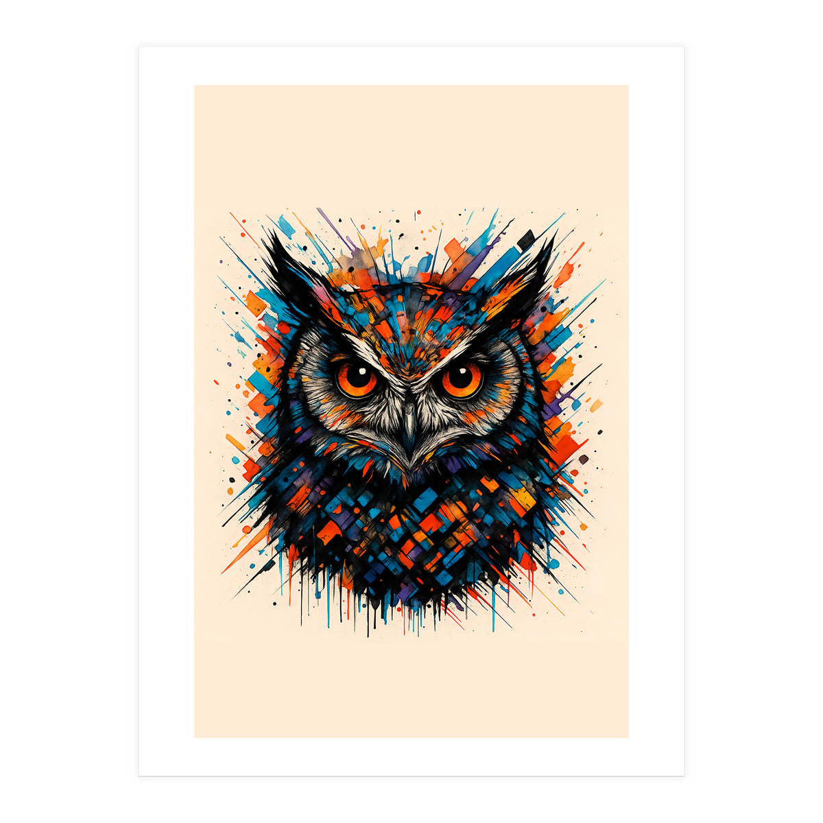 Owl Animal Watercolor (Print Only)