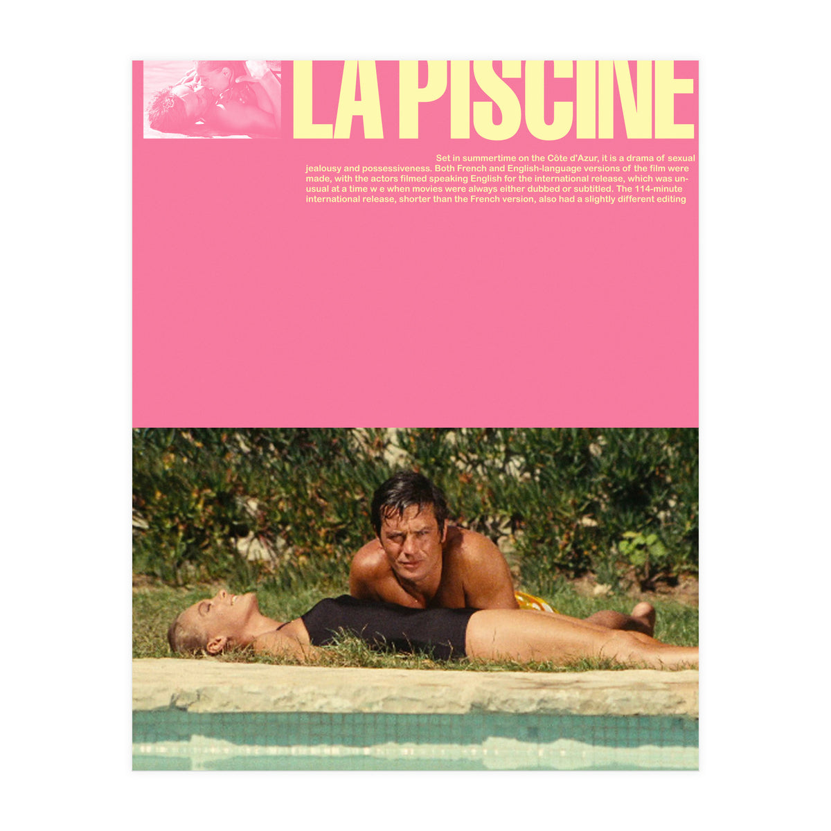 La Piscine Movie (Print Only)