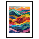 Vibrant Abstract Ribbon Landscape Art thumbnail