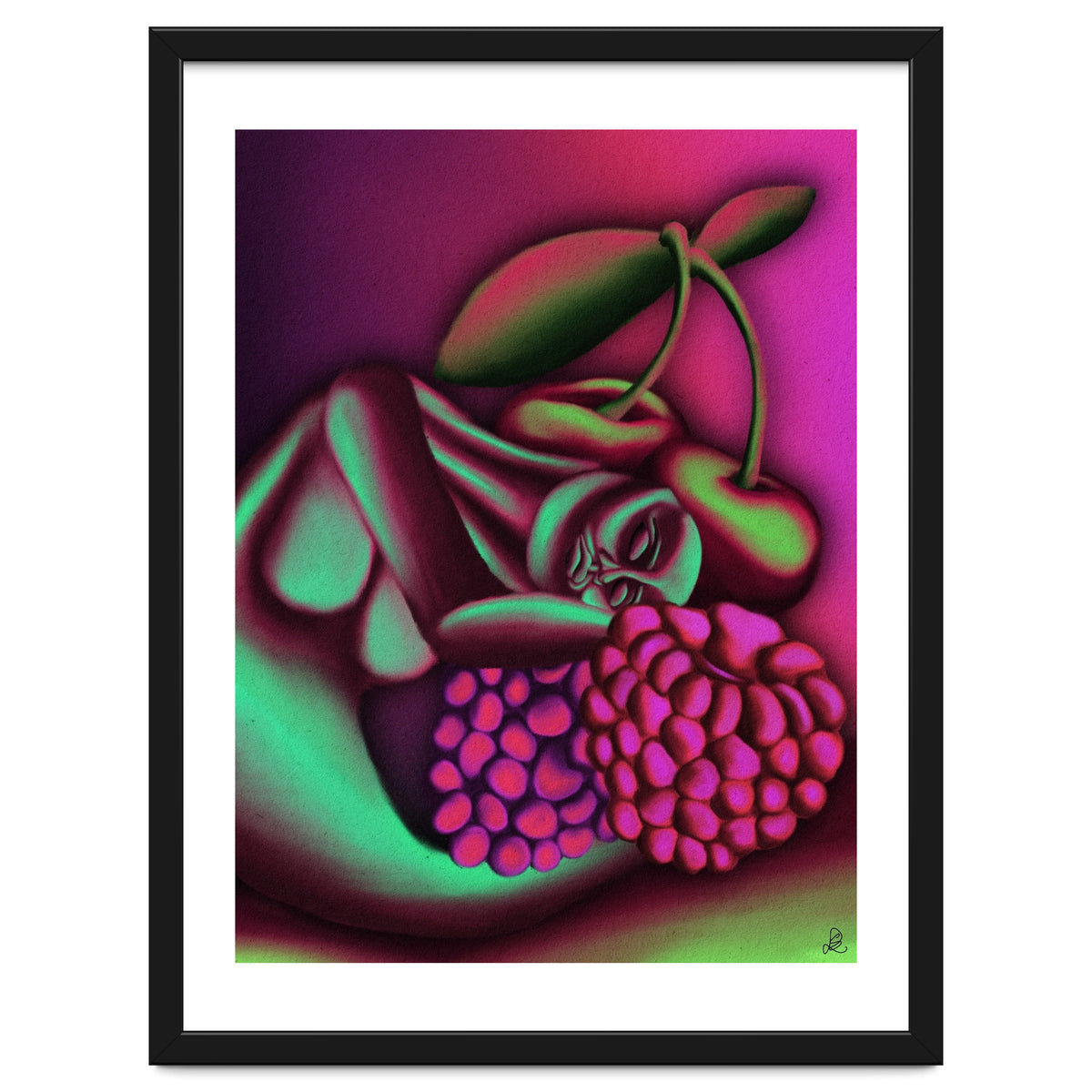 Sleepy Among The Berries And Cherries