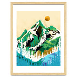 Grass Is Greener Wherever It Is Loved Positivity Nature Landscape Snow, Winter Mountains Painting Forest, Wild Travel Adventure thumbnail