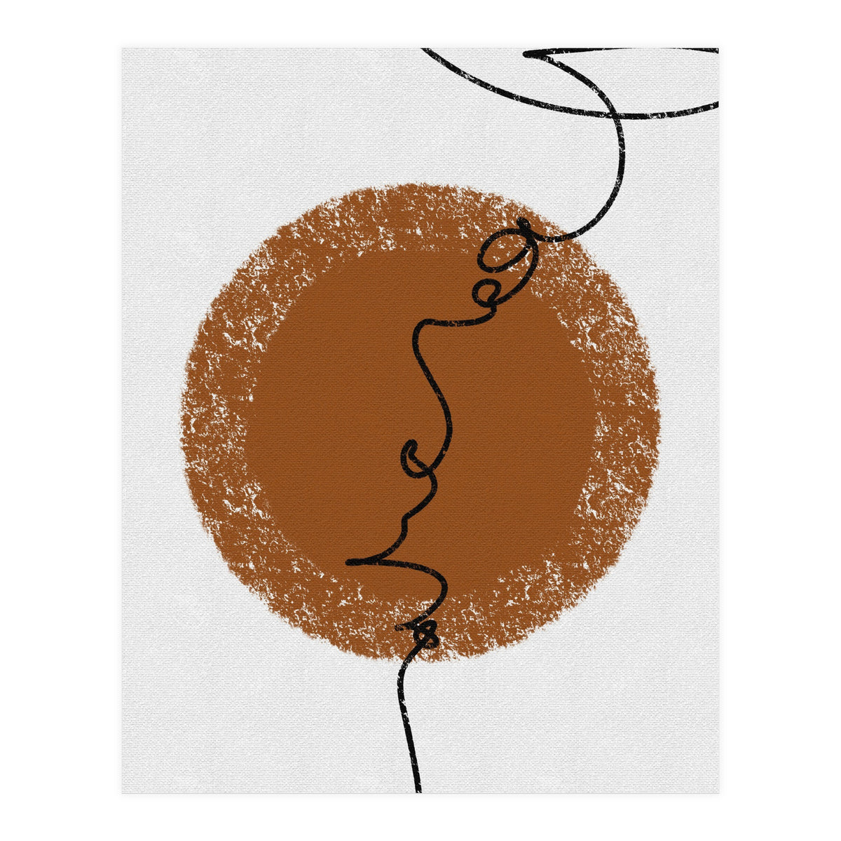 Abstract Brown and Black Lines (Print Only)