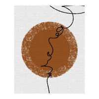 Abstract Brown and Black Lines (Print Only)