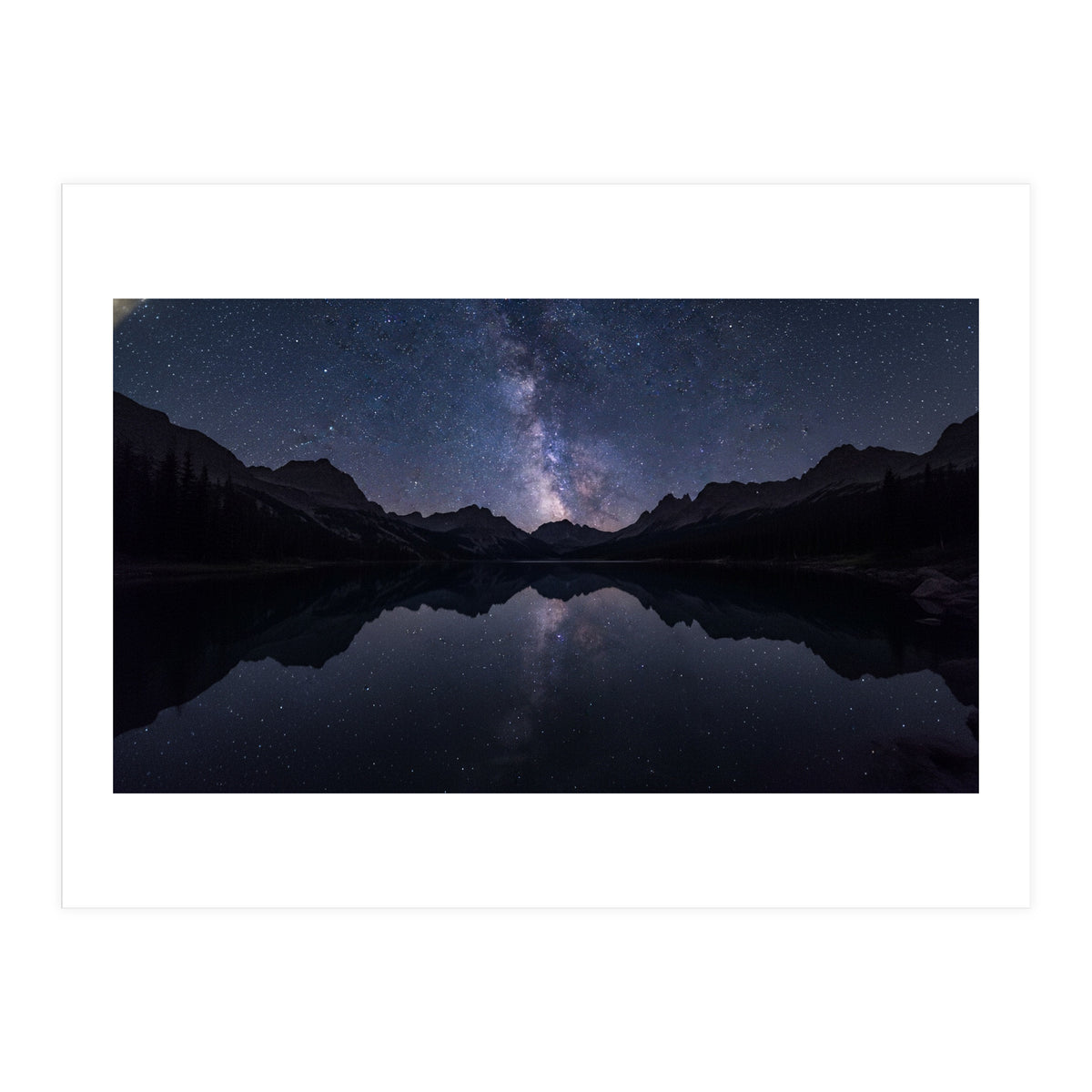 Starlit Reflection: Milky Way Over Mountain Lake (Print Only)