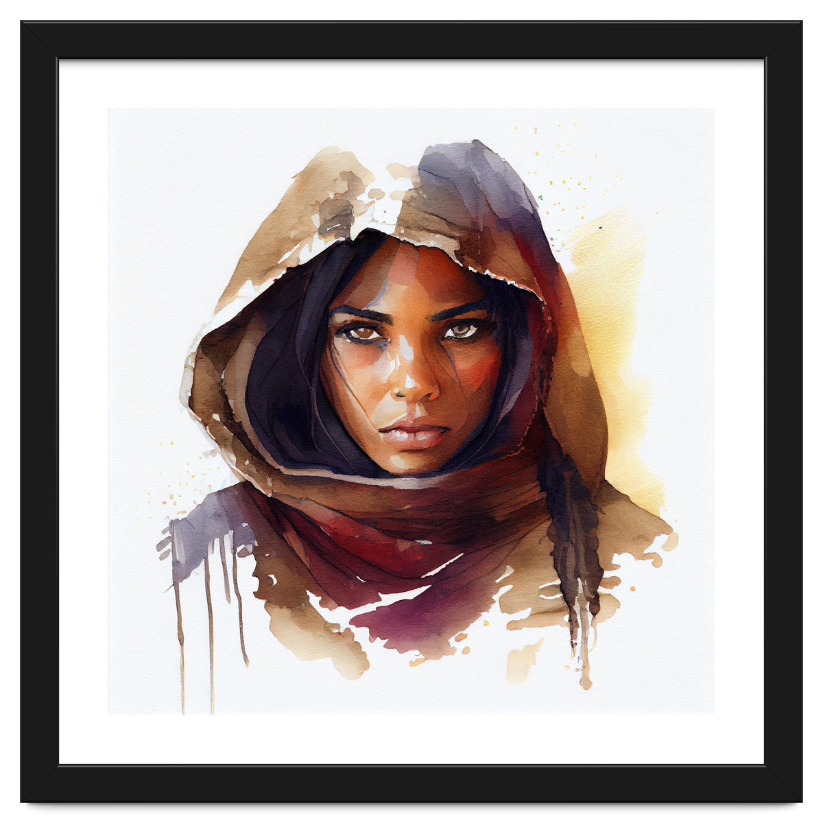 Watercolor Tuareg Woman #3