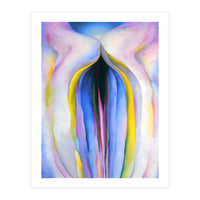 Georgia O’Keeffe – Grey Line with Black, Blue and Yellow (1923) | Elegant Abstract Modernist Composition with Bold Color Contrast (Print Only)