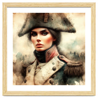Napoleonic Officer Woman Portrait