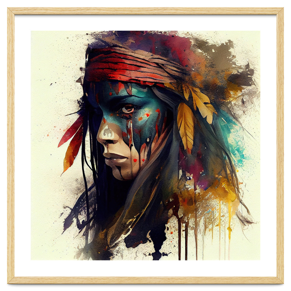 Powerful American Native Warrior Woman #3