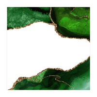 Green & Gold Agate Texture 29 (Print Only)