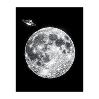 Diamond moon and UFO (Print Only)