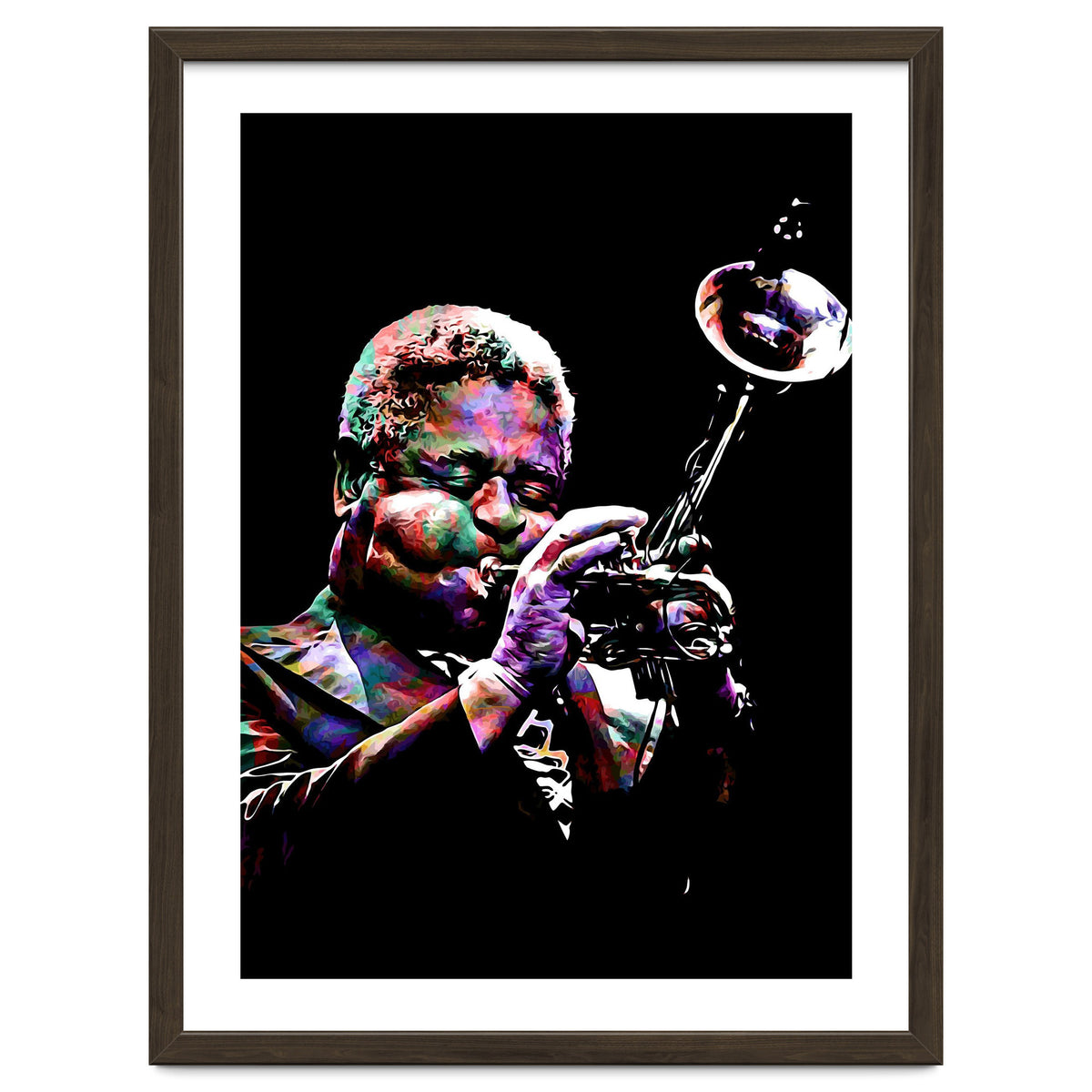 Dizzy Gillespie American Jazz Trumpeter Legend Colorful