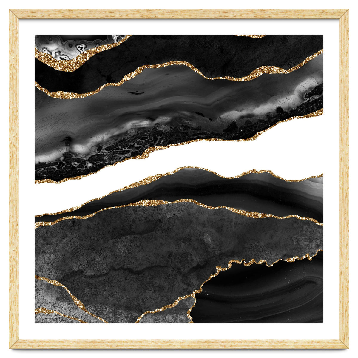 Black & Gold Agate Texture 08