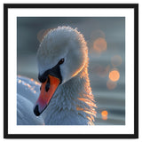 Close Up Of A Swan With Water Droplets thumbnail