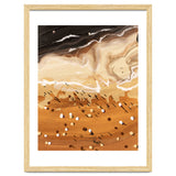 Coffee Beach, Ocean Sea Beachy Tropical Summer, Travel Painting Nature Landscape Waves People Sand thumbnail