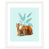 Camel Ride, Modern Bohemian Eclectic Animals, India Culture Travel Palm Desert Painting thumbnail