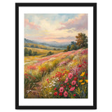 Serene Wildflower Meadow at Sunset Oil Painting thumbnail
