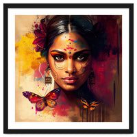 Golden Butterfly Hindu Portrait