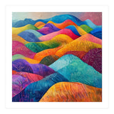 Vibrant Rainbow Rolling Hills Landscape (Print Only) thumbnail
