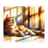 Cat Relaxing In Sunlight (Print Only) thumbnail