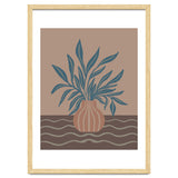 Modern Vase with Tropical Leaves thumbnail