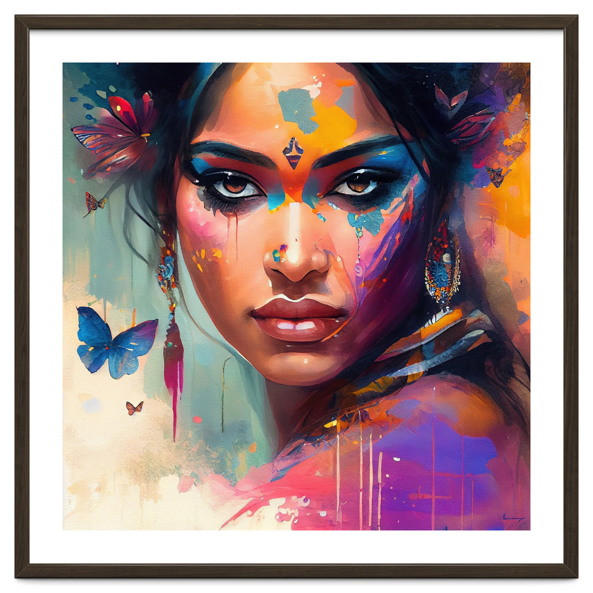 Butterfly Aura Hindu Portrait